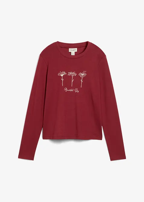 T-shirt manches longues 100% coton, bonprix