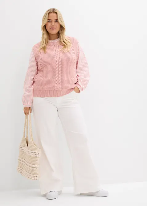 Pull sans manches en coton mélangé, bonprix