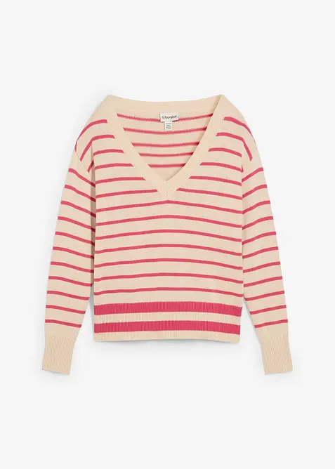 Pull en coton mélangé, bonprix
