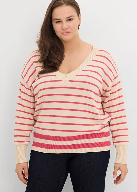 Pull en coton mélangé, bonprix