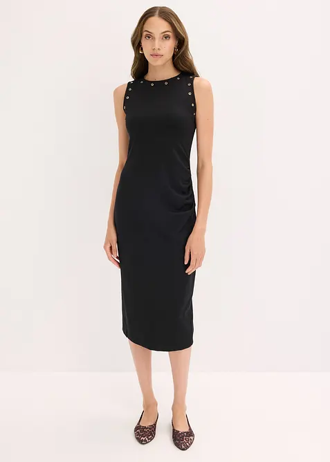 Robe midi avec rivets, bonprix