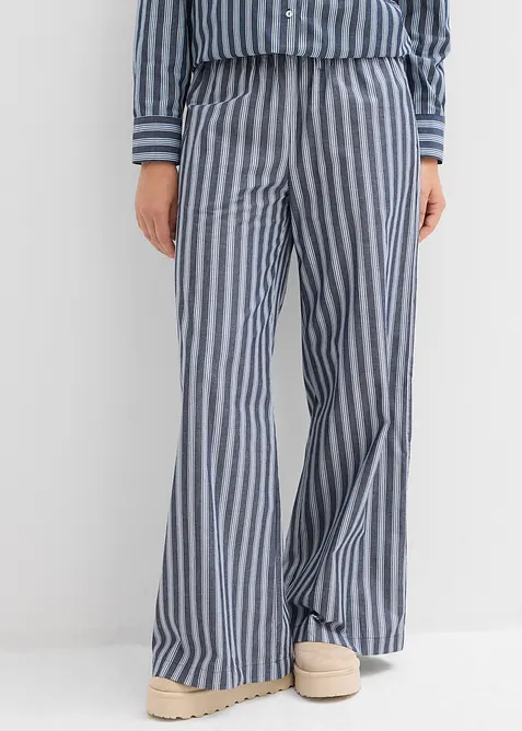 Pantalon palazzo 100% coton, bonprix