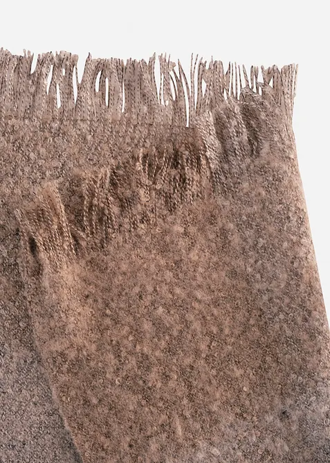 Plaid douillet à franges, bonprix