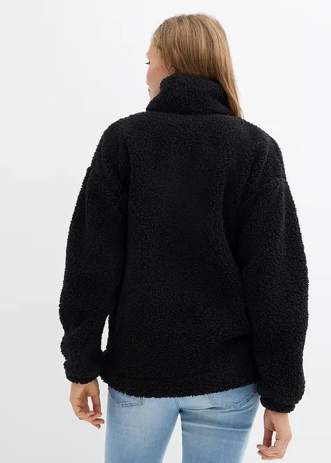 Polaire oversize à col montant et poches, bonprix