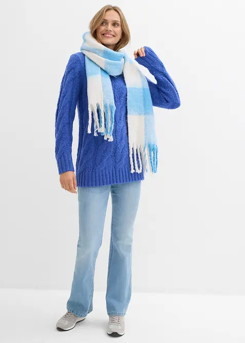 Pull en maille torsadée, bonprix