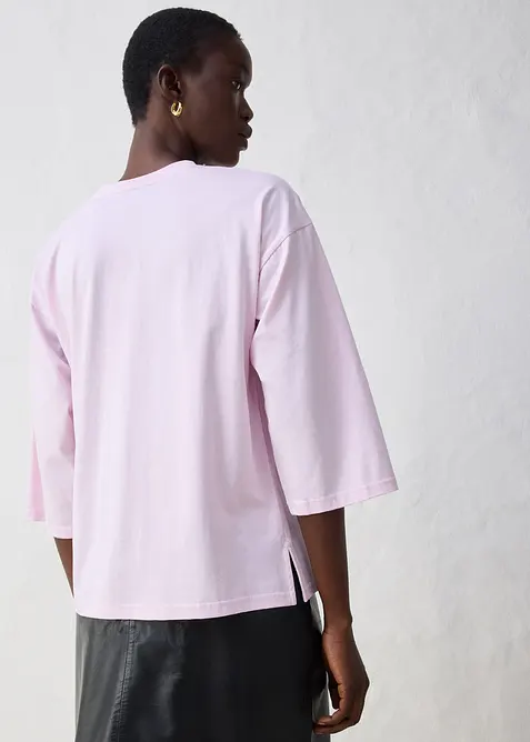 T-shirt coupe trapèze avec soie, bonprix