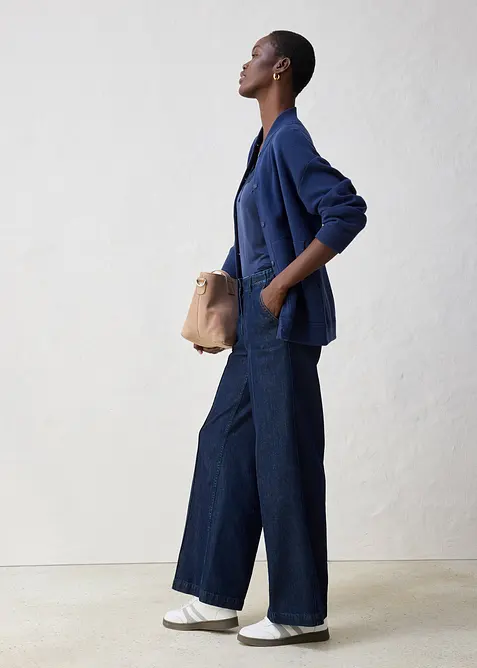 Gilet en maille oversize, laine mérinos, bonprix