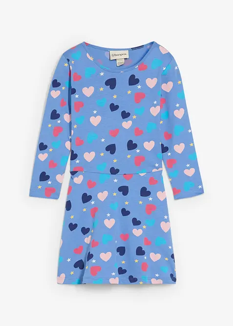 Robe fille à manches longues en jersey de coton, bonprix