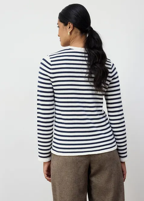 Gilet en maille coton et soie, bonprix