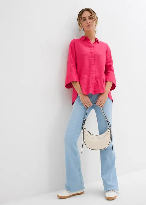 Chemisier en lin mélangé frais et respirant, bonprix