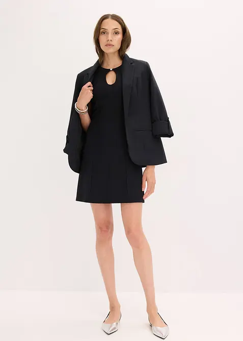 Robe courte à boutons décoratifs, bonprix