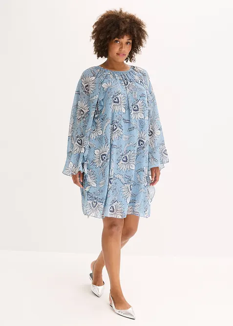 Robe-tunique en mousseline texturée, bonprix