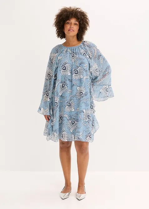 Robe-tunique en mousseline texturée, bonprix