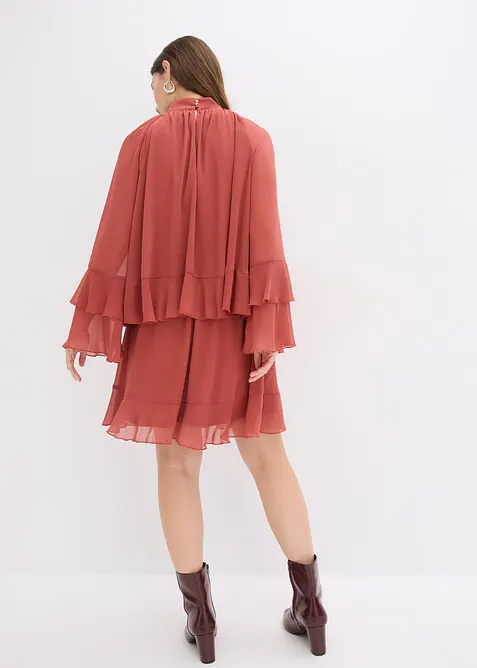 Robe en mousseline à volants, bonprix