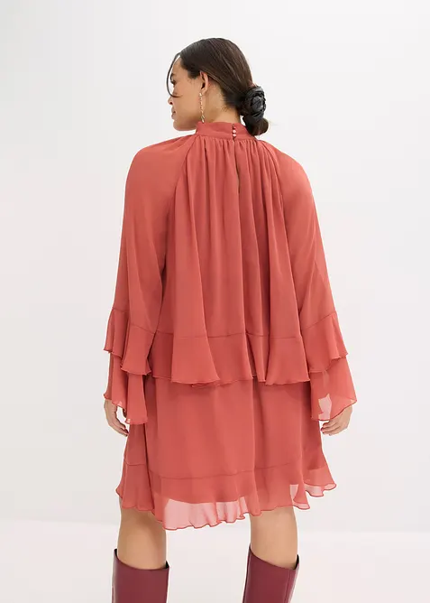 Robe en mousseline à volants, bonprix