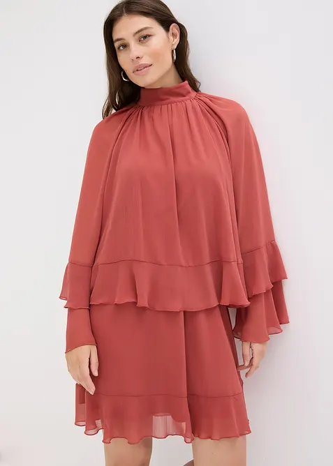 Robe en mousseline à volants, bonprix