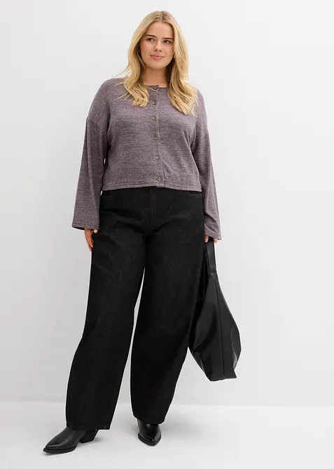 Gilet en fine maille côtelée, bonprix