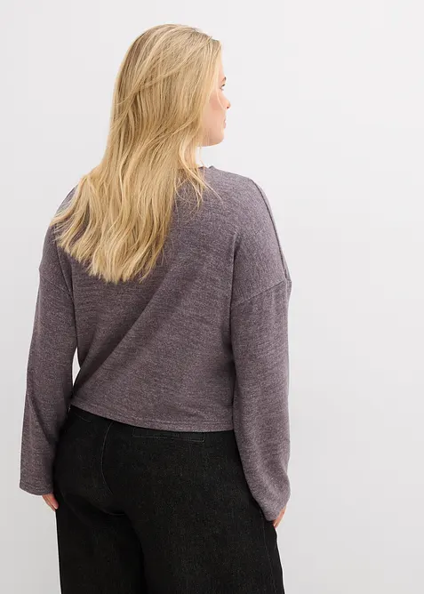 Gilet en fine maille côtelée, bonprix