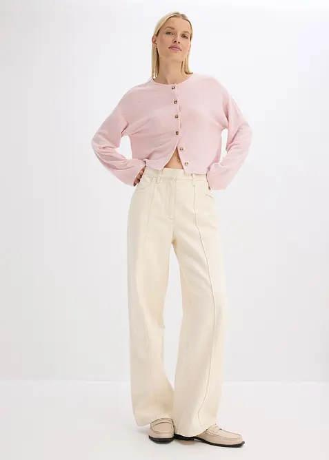 Gilet en fine maille côtelée, bonprix