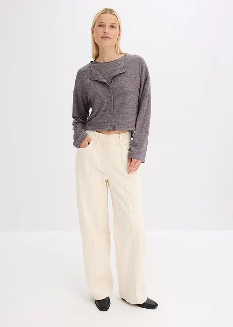 Gilet en fine maille côtelée, bonprix