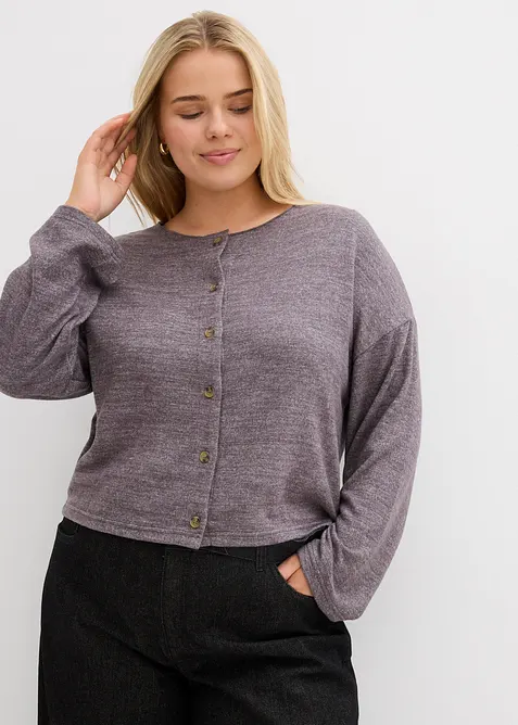 Gilet en fine maille côtelée, bonprix