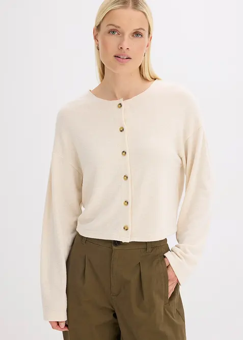 Gilet en fine maille côtelée, bonprix