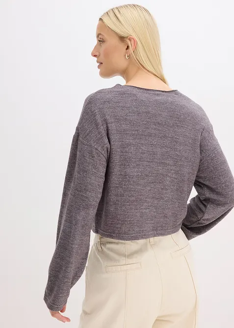 Gilet en fine maille côtelée, bonprix