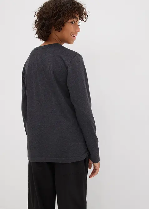 T-shirt manches longues en coton mélangé, bonprix