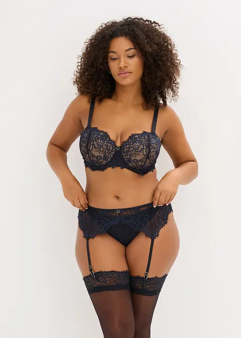 Soutien-gorge balconnet en dentelle &agrave; franges, bonprix