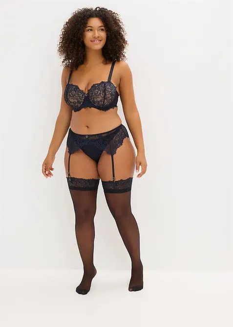 Ceinture porte-jarretelles en dentelle à franges, bonprix