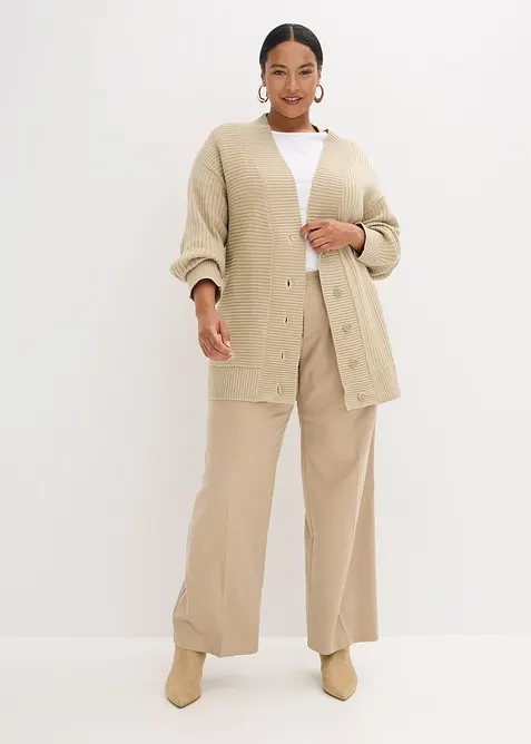 Gilet en maille côtelée, bonprix