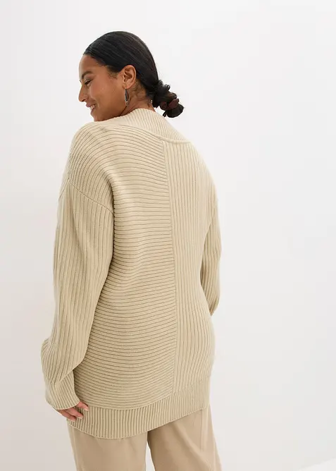 Gilet en maille côtelée, bonprix