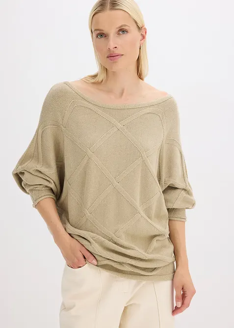 Pull à motif torsadé horizontal, bonprix
