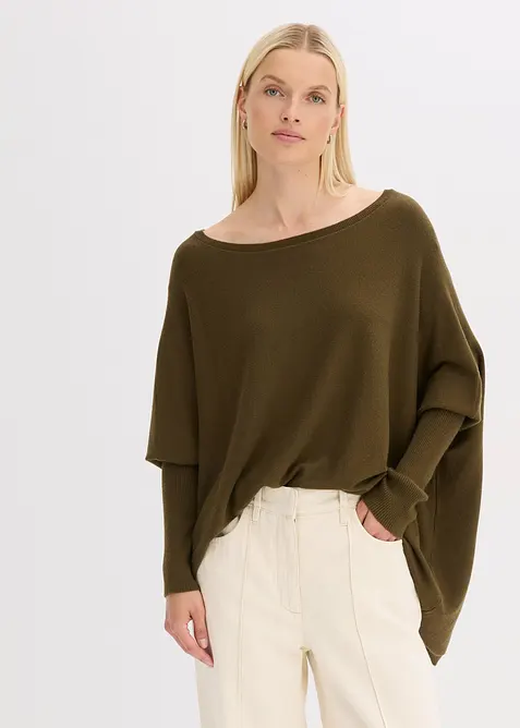 Pull en fine maille, viscose majoritaire, bonprix