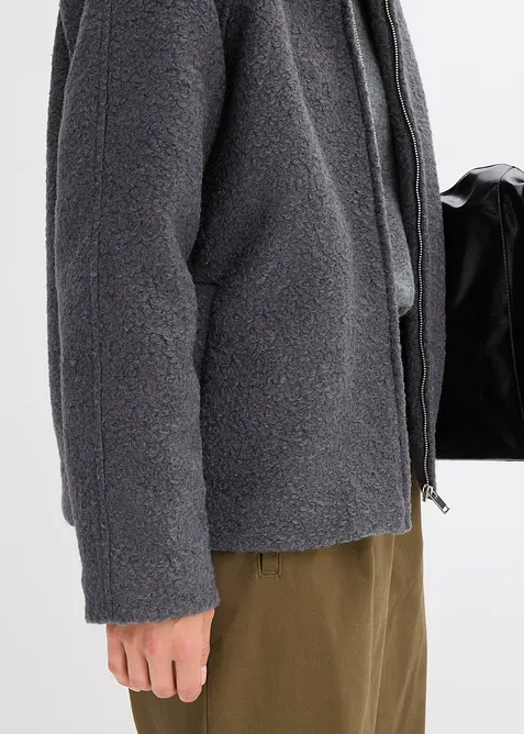 Blouson en maille bouclette douce, bonprix