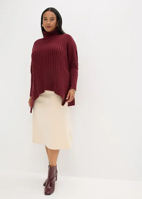 Jupe évasée en maille, bonprix