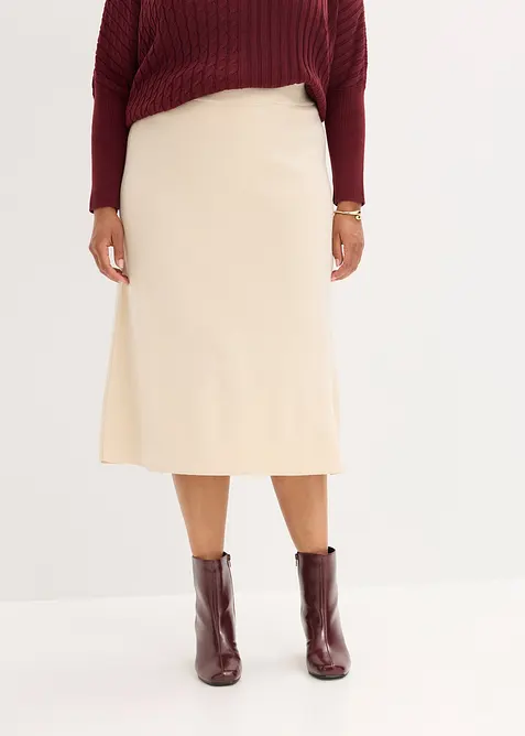 Jupe évasée en maille, bonprix