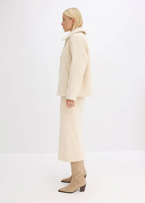 Blouson en maille bouclette douce, bonprix