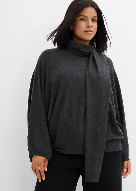 Pull en fine maille de viscose mélangée, bonprix