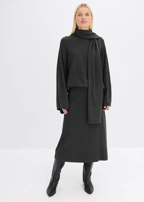 Pull en fine maille de viscose mélangée, bonprix