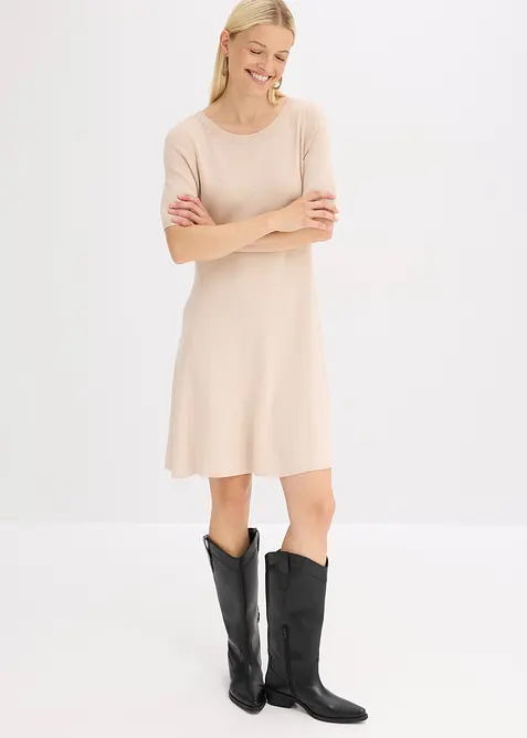 Robe en douce maille de viscose mélangée, bonprix