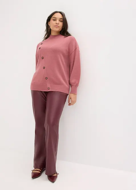 Pull à boutonnage asymétrique, bonprix