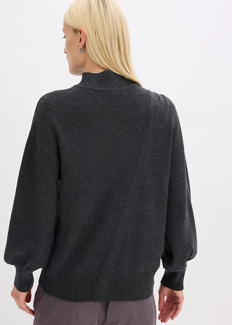 Pull à boutonnage asymétrique, bonprix