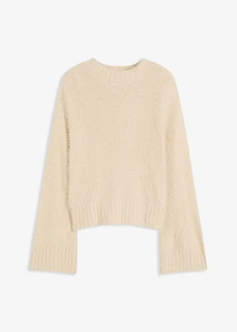 Pull boxy en maille poilue moelleuse, bonprix