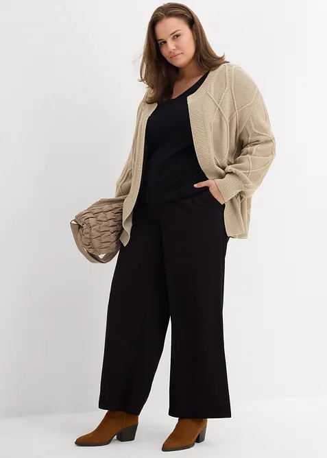 Gilet en maille torsadée, bonprix