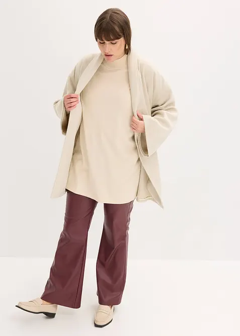 Pull forme cape en viscose mélangée, bonprix