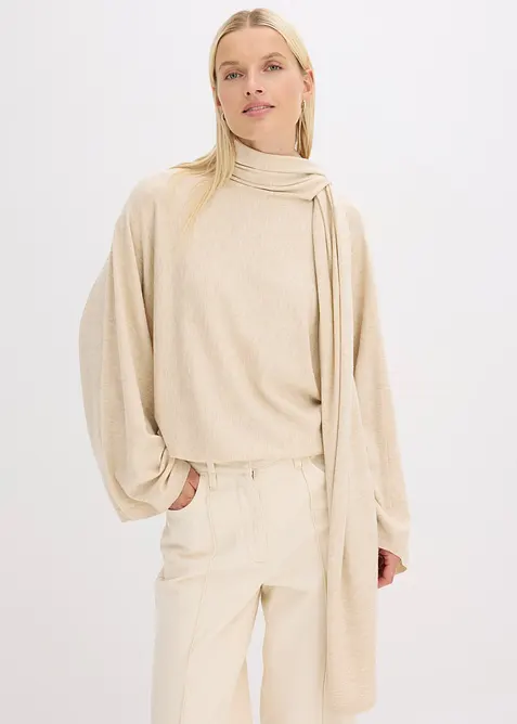 Pull en fine maille de viscose mélangée, bonprix