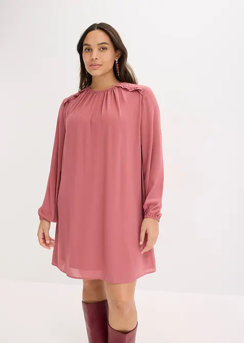Robe courte en mousseline à volants, bonprix