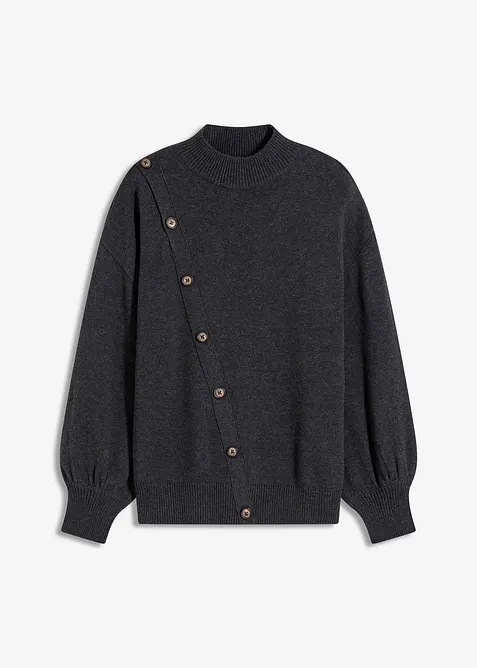 Pull à boutonnage asymétrique, bonprix