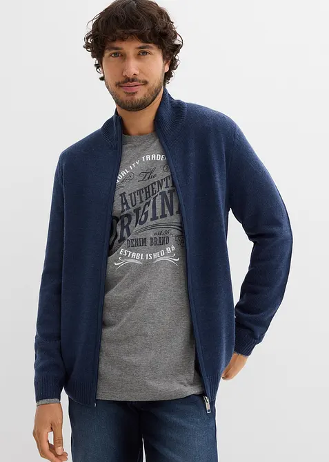 Gilet zippé en fine maille, bonprix